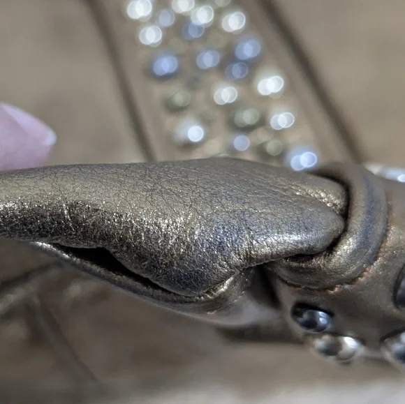 BETSEY JOHNSON VINTAGE Studded Bronze Bag - Picture 9 of 17